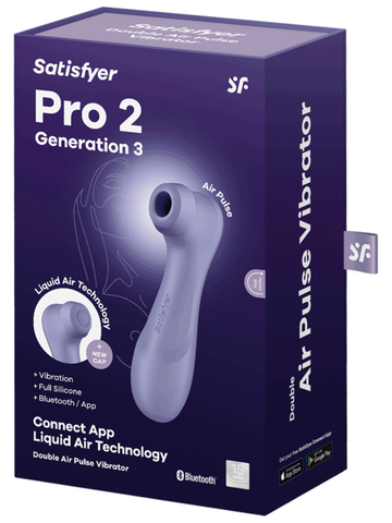 SATISFYER PRO 2 G3 LIQUID VIBRATION CONNECT APP LILAC