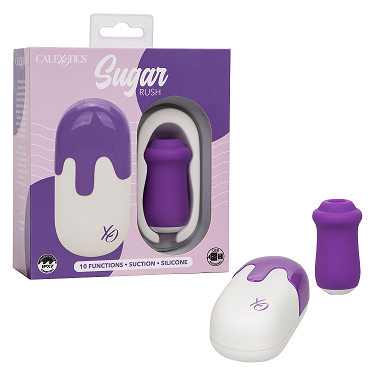 CALEXOTICS SUGAR RUSH SUCTION STIMULATOR- PURPLE RECHARGEABLE