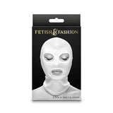 FETISH & FASHION EYES AND MOUTH HOOD WHITE