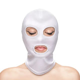 FETISH & FASHION EYES AND MOUTH HOOD WHITE