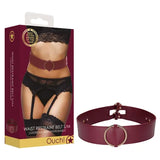OUCH! HALO - WAIST BELT S/M - BURGUNDY