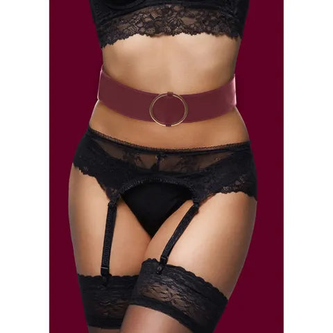 OUCH! HALO - WAIST BELT S/M - BURGUNDY