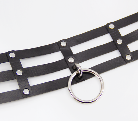 LIL CHO005 TRIPLE LAYER BLACK CHOKER