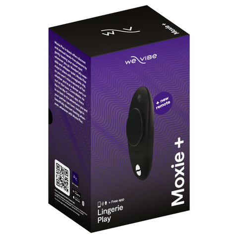 Moxie + by We-Vibe Wearable Bluetooth Clitoral Vibrator Panty Vibe With Remote Control- Black