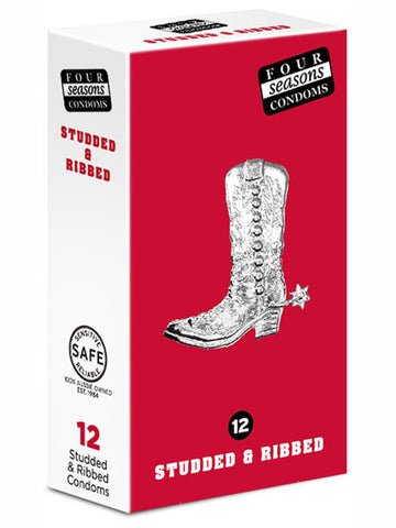 Four Seasons 12s Studs and Ribs 12 Pack Condoms