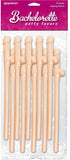 Bachelorette Dicky Sipping Straws 10 Pack Flesh
