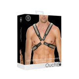 OUCH! MEN'S PYRAMID STUD BODY HARNESS - ONE SIZE