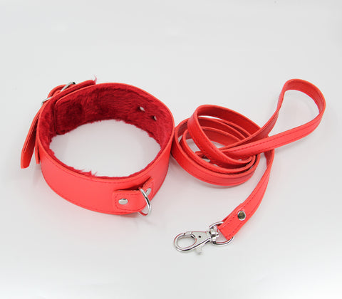 BERLIN BABY COLLAR AND LEASH RED