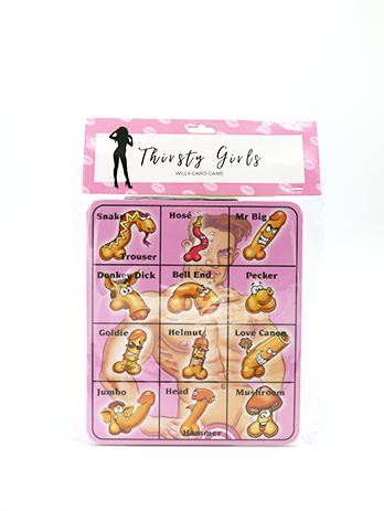 Thirsty Girls Willy Bingo Playing Card Game