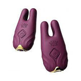 ZALO NAVE VIBRATING NIPPLE CLAMPS - VELVET PURPLE
