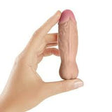 SHAFT BULLET RECHARGEABLE REALISTIC SILICONE MINI VIBRATOR PINE/FLESH