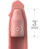 FX ELITE 3'' VIBRATING EXTENTION + REMOTE - FLESH