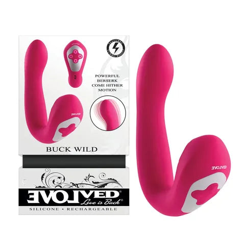 EVOLVED BUCK WILD COME HITHER MOTION VIBRATOR - PINK