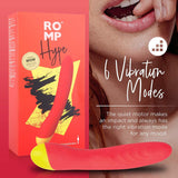 ROMP Hype - Rechargeable G-Spot Stimulating Bullet Vibrator Waterproof Vibrating Clitoral Play Toy with 6 Vibration Mode & 4 Pattern | Red