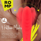 ROMP Hype - Rechargeable G-Spot Stimulating Bullet Vibrator Waterproof Vibrating Clitoral Play Toy with 6 Vibration Mode & 4 Pattern | Red