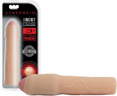 3" Xtra Uncut Transformer Penis Extension (Flesh)