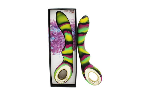 Colourful Camo Magic Vibrator - Green