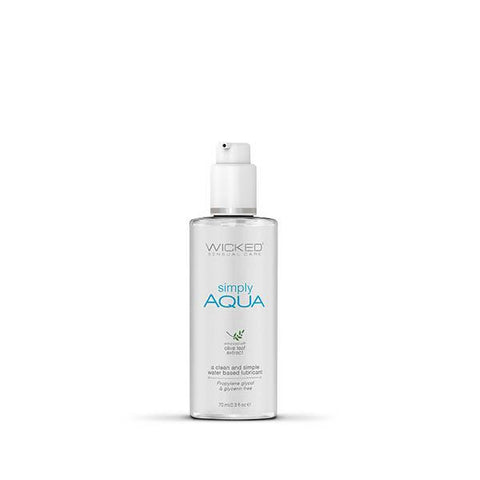 Wicked Simply Aqua Waterbased Lubricant 70mL 2.3oz