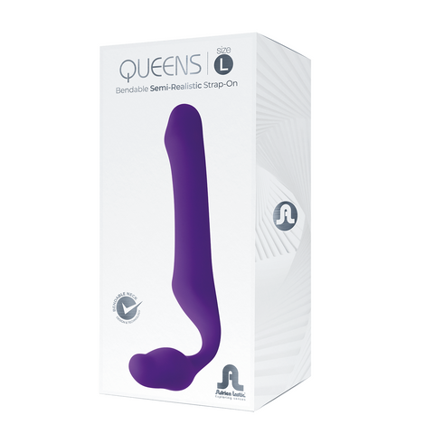 ADRIEN LASTIC QUEENS STRAPLESS STRAP ON - PURPLE - LARGE