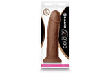 Colours Dual Density 7" Wide Dildo – Brown