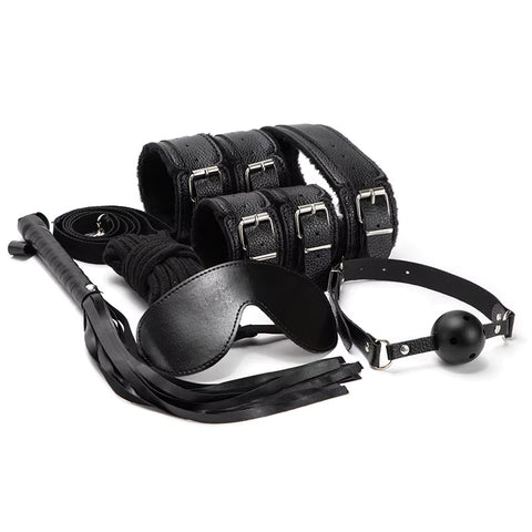 7 Piece Bondage Kit - Black