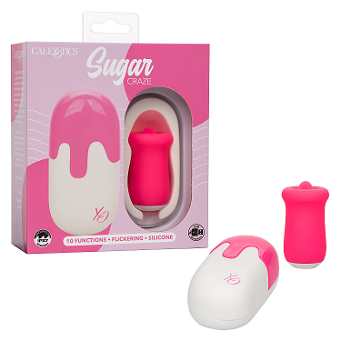 CALEXOTICS SUGAR CRAZE FLICKING TONGUE - PINK RECHARGEABLE