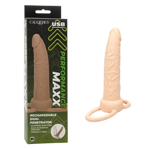 PERFOMANCE MAXX RECHARGEABLE DUAL PENETRATOR - IVORY