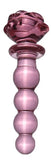 Pink Rose Glass Anal Beads