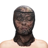 FETISH & FASHION LACE HOOD BLACK