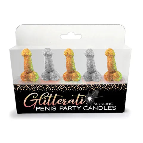 GLITTERATI - PENIS PARTY CANDLES - 5 PACK
