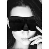 OUCH! BW SATIN CURVY EYE MASK WITH ELASTIC STRAPS