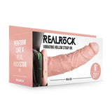 REALROCK Vibrating Hollow Strap-on - 21 cm Flesh