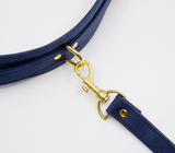 LIL COL047BLU COLLAR & LEASH GOLD HARDWARE BLUE