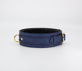 LIL COL047BLU COLLAR & LEASH GOLD HARDWARE BLUE