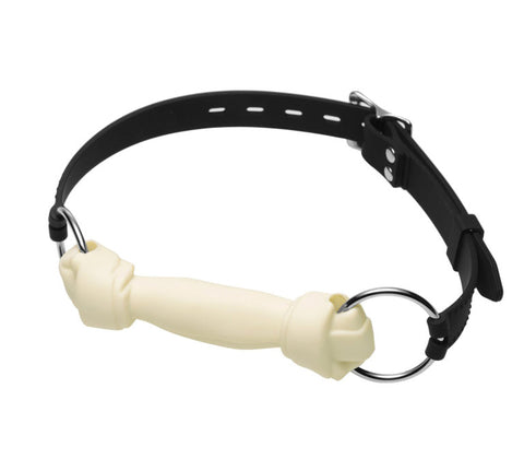 Love In Leather GAG005WHT Silicone Chew Gag White