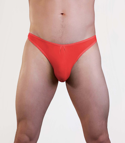 LOVE IN LEATHER RED LYCRA THONG BOXED MEN405 L/XL