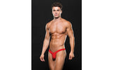 Microfibre Low Rise Zip Thong Red