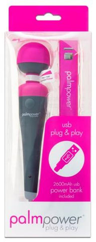Palm Power Plug and Play Body Massager Pink and Black
