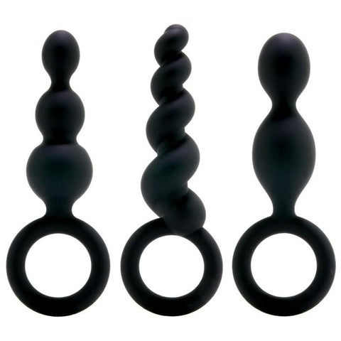 Satisfyer Plugs Set of 3 Plugs - Black