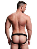 Envy Low Rise Open Back Jock E065 Black Large/XL