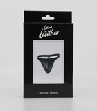 Mens wet look g-string with press stud details