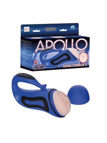 Apollo Alpha Stroker 2 Rechargeable Masturbator Vagina Blue