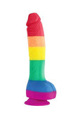 Colours Pride Edition 8" Rainbow Dong Harness Compatible