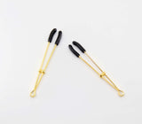 LOVE IN LEATHER GOLD TWEEZER NIPPLE CLAMPS