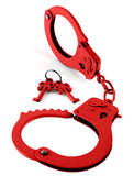 Fetish Fantasy Series Designer Metal Cuffs (Red)