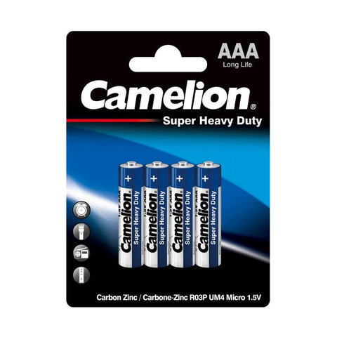 Camelion Super Heavy Duty Batteries 4 Pack - AAA