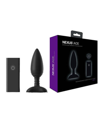Nexus ACE SMALL Remote Control Vibrating Butt Plug Black