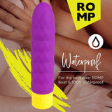 ROMP Beat - Rechargeable Bullet Vibrator Waterproof Vibrating Clitoral Play Toy with 6 Vibration Mode & 4 Pattern | Purple