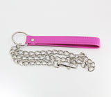 BERLIN BABY PINK LEASH WITH SILVER CHAIN