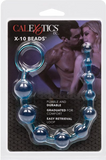 X-10 Anal Jelly Beads - Blue with Retrieval Loop by Cal Exotics - 11"